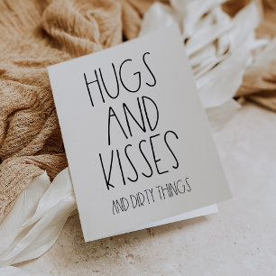 Hugs och Kisses roliga Valentinkort Helgkort