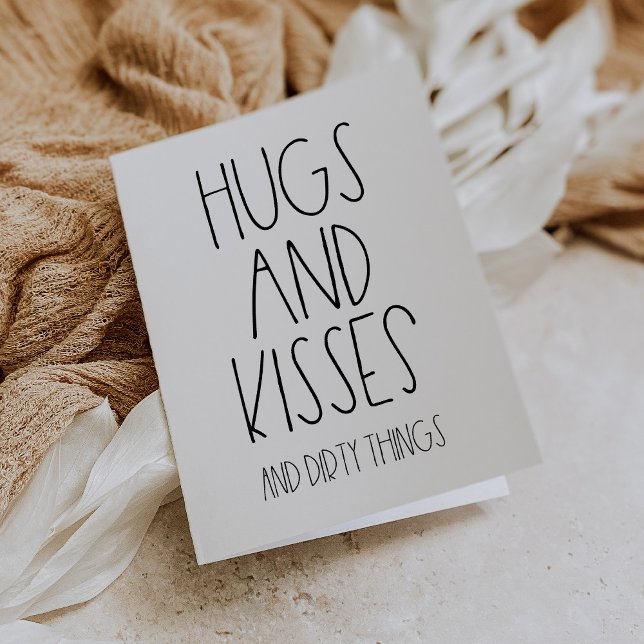 Hugs och Kisses roliga Valentinkort Helgkort (Skapare uppladdad)