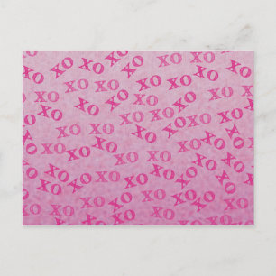 Hugs och Kisses Rosa XO XO Vykort