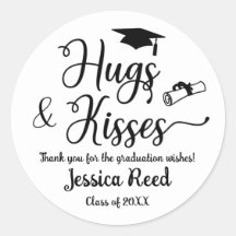 Hugs och Kisses Studentfest Sticker