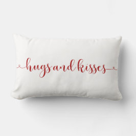 Hugs och Kisses Valentindagen Dekorativ kudde
