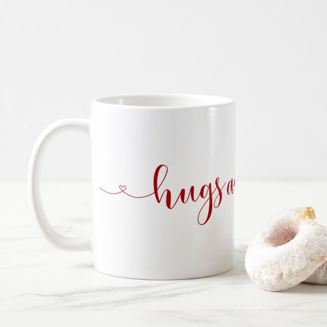 Hugs och Kisses Valentines Day Coffee Mugg (Med munk)
