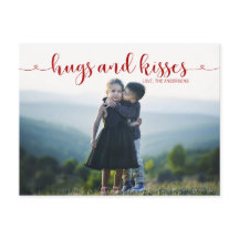 Hugs och Kisses Valentines Day Foto Postcard