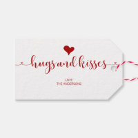 Hugs och Kisses Valentines Day Gift Märkres