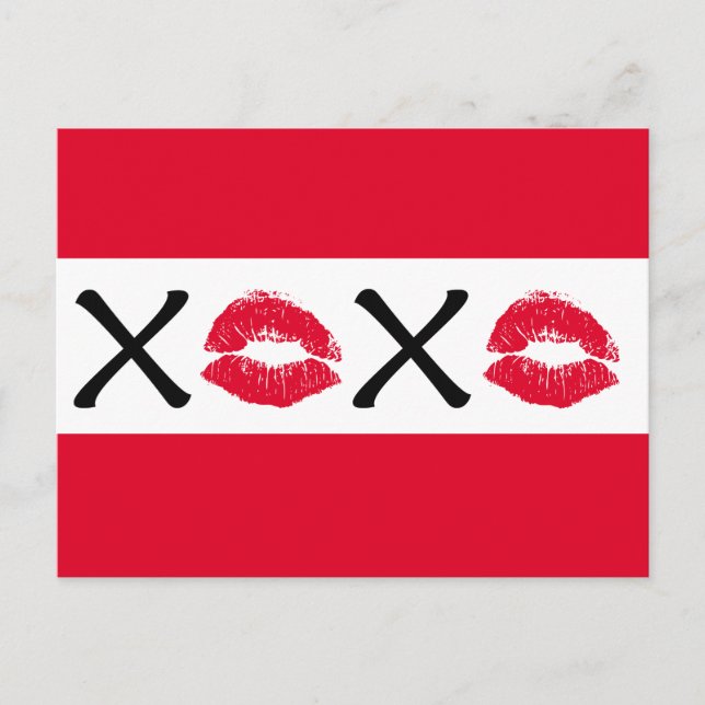 Hugs och Kisses Vykort (Framsida)