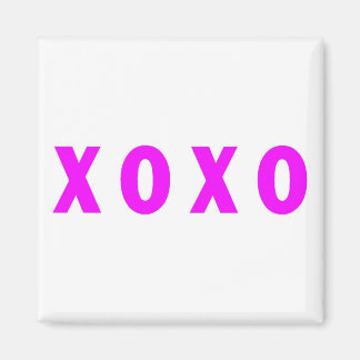 Hugs- och Kisses XOXO-Rosa Magnet