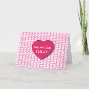 Hugs och Kisses XOXO Valentindagen Helgkort