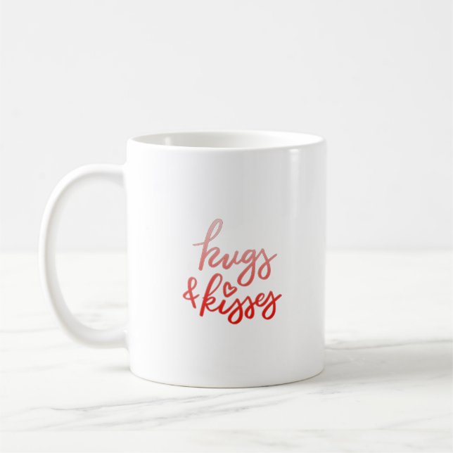 hugs och kyssar kaffemugg (Vänster)