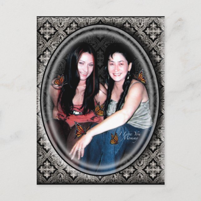 Hugs och Önskemål av Butterfly Kisses Vykort (Framsida)