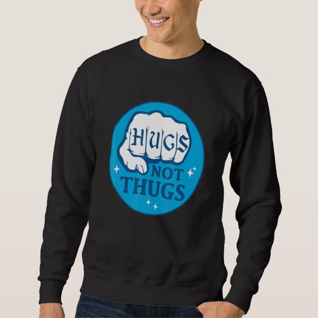 Hugs tänker inte på För manar kvinnor. Lång Ärmad Tröja (Framsida)