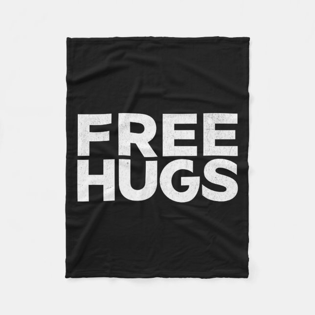 Hugs Tee - Funny Hugs  Fleecefilt (Framsidan)