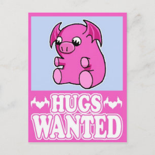 Hugs Wanted Vykort