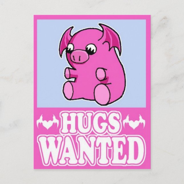 Hugs Wanted Vykort (Framsida)