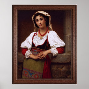 Hugues Merle, Neapolitan Girl Poster