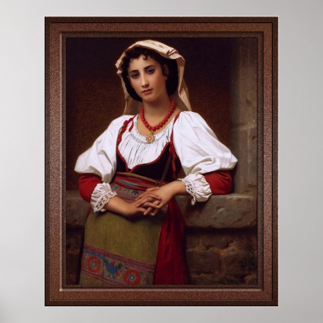Hugues Merle, Neapolitan Girl Poster (Framsidan)
