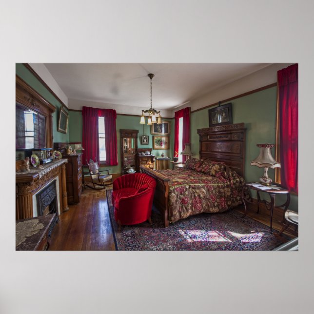 Huguette Clarks Bedroom - Butte Montana Poster (Framsidan)