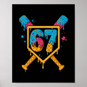 Hugvyn 67 Sälj Glass Dropp Six Seven Genz Alpha Poster
