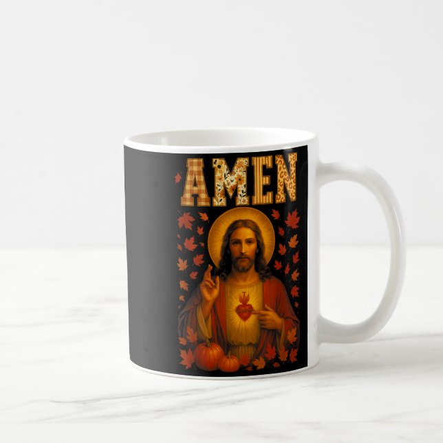 Hugvyn Amen Fall Jesus Christian Bible Verses Than Kaffemugg (Höger)