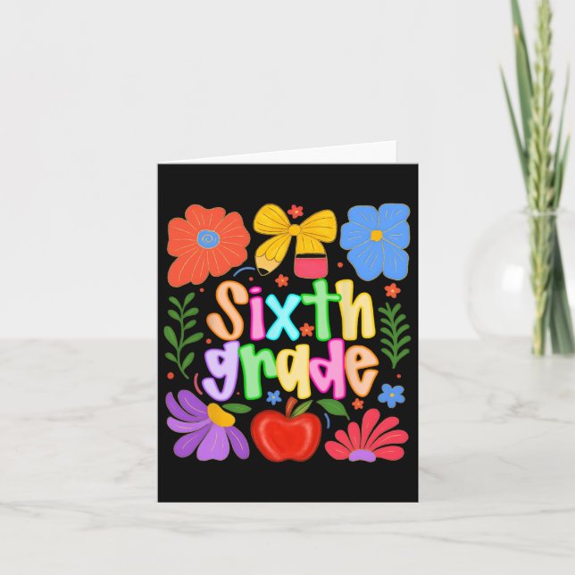 Hugvyn Back to school sjätte Klass-predisklärare K Kort (Framsida)