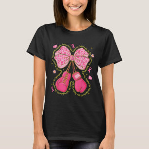 Hugvyn Breast Cancer Rosa Boxing Handskar Survivor T Shirt