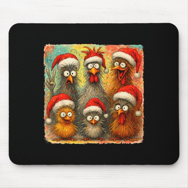 Hugvyn Christmas Santa Chicken Crazy Eagerlys Roos Musmatta (Framsidan)
