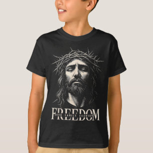 Hugvyn Dom Jesus Kristna Ansikte Krona Gud Familj T Shirt