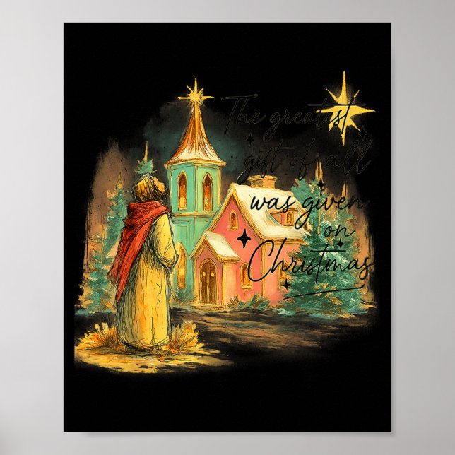 Hugvyn Greatest Gift Of All Religious Christmas Na Poster (Framsidan)
