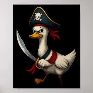Hugvyn Halloween Pirat Goose Spooky Goose Costume Poster