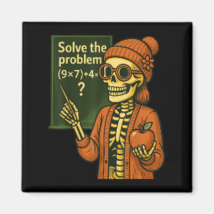 Hugvyn Halloween Skelett Sex Sju 67 Meme Pemdas Magnet