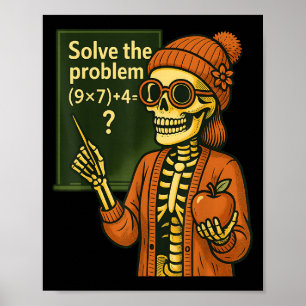 Hugvyn Halloween Skelett Sex Sju 67 Meme Pemdas Poster