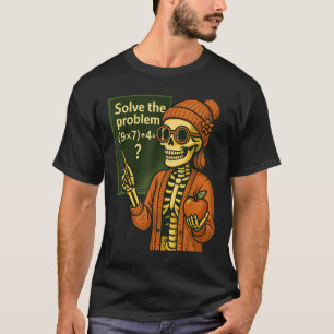 Hugvyn Halloween Skelett Sex Sju 67 Meme Pemdas T Shirt
