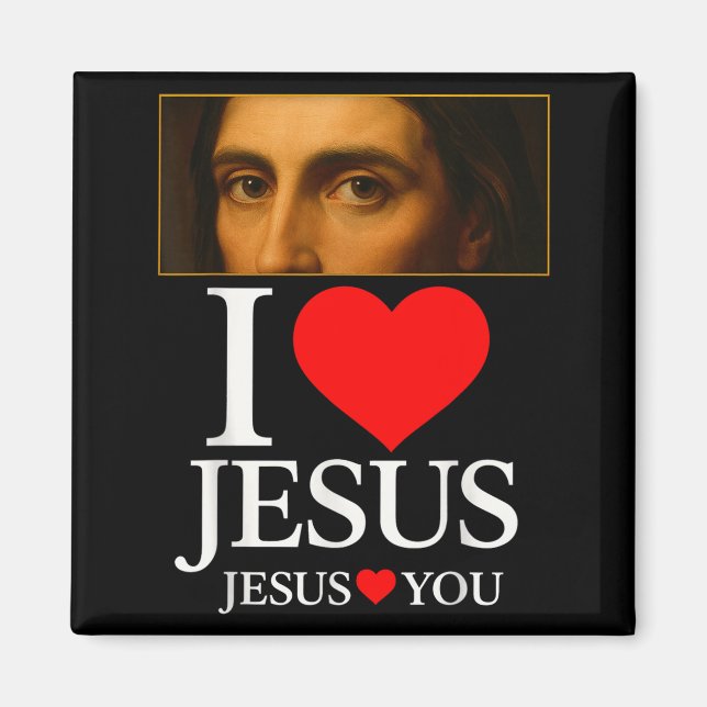 Hugvyn Jag älskar Jesus Jag älskar Jesus Tro Ameri Magnet (Framsidan)