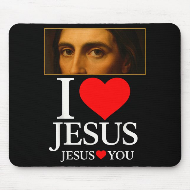 Hugvyn Jag älskar Jesus Jag älskar Jesus Tro Ameri Musmatta (Framsidan)