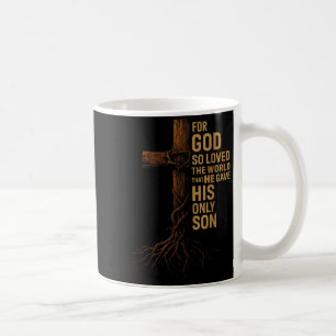Hugvyn Jesus Gud Så Älskade Världen Kors Johannes Kaffemugg