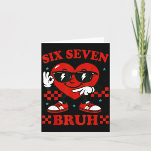 Hugvyn Sex Sju Bruh Hjärta 6 7 Meme Alla hjärtans Kort