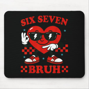 Hugvyn Six Seven Bruh Hjärta 6 7 Meme Alla Hjärtan Musmatta