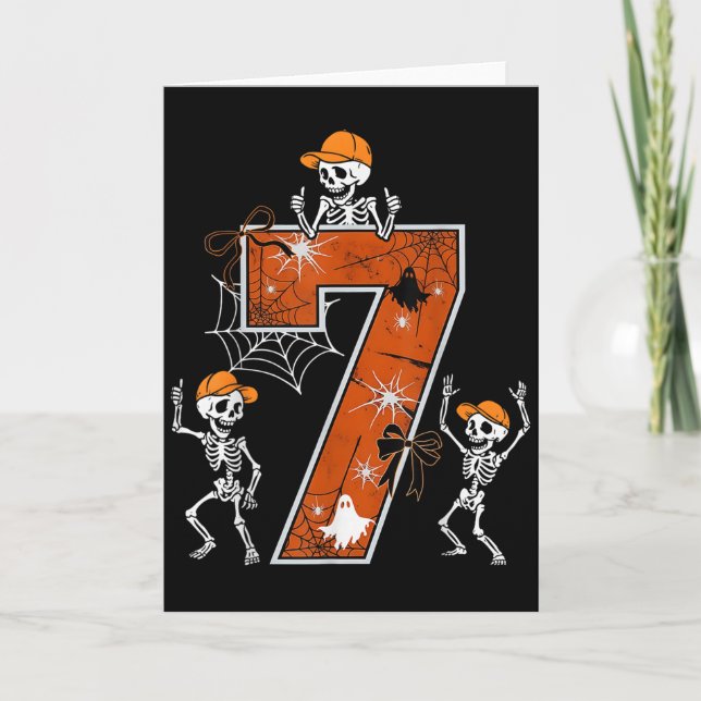 Hugvyn Six Seven Meme 6 7 Halloween-kostym Dansar Kort (Framsida)