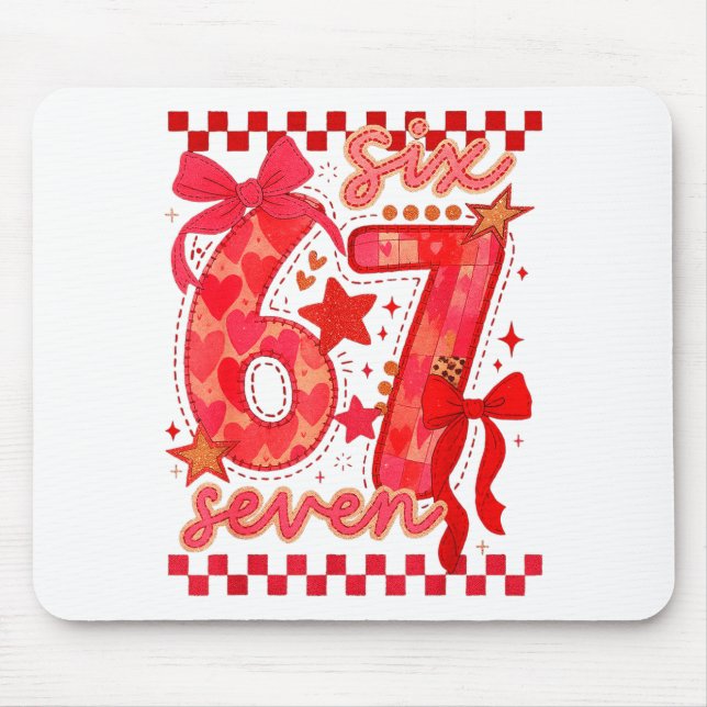Hugvyn Six Seven Valentine 6 7 Meme Checkered Coqu Musmatta (Framsidan)