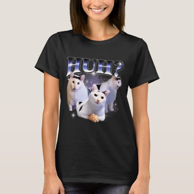 Huh Funny Dank Cat Stud Oddly Bootleg Specific Dan T Shirt (Framsida)