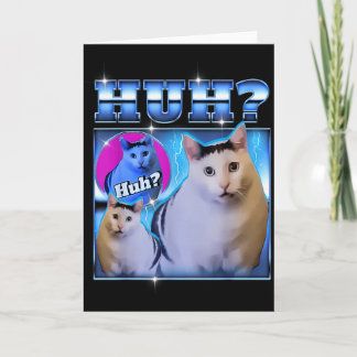 Huh Katt Rolig Katt Meme Konstig Katt Bootleg Kort