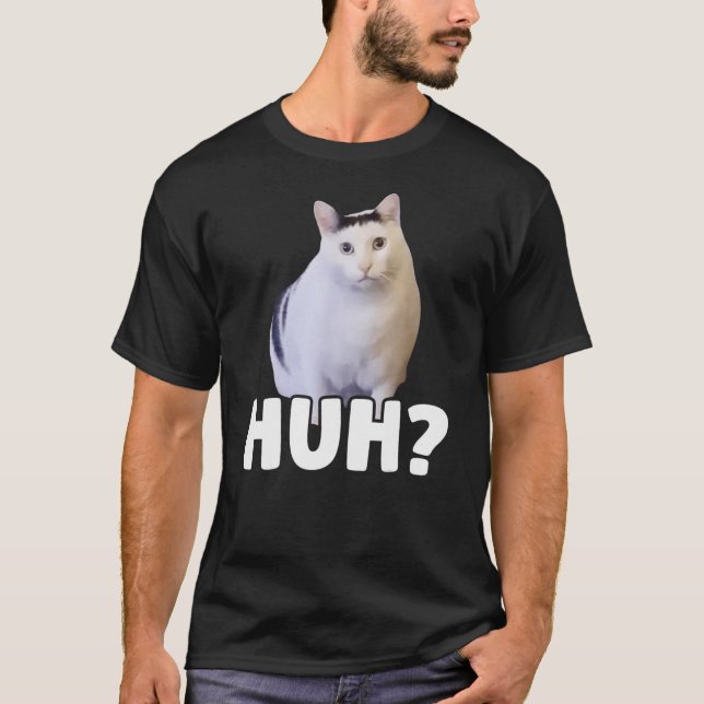Huh Meme Cat T Shirt (Framsida)