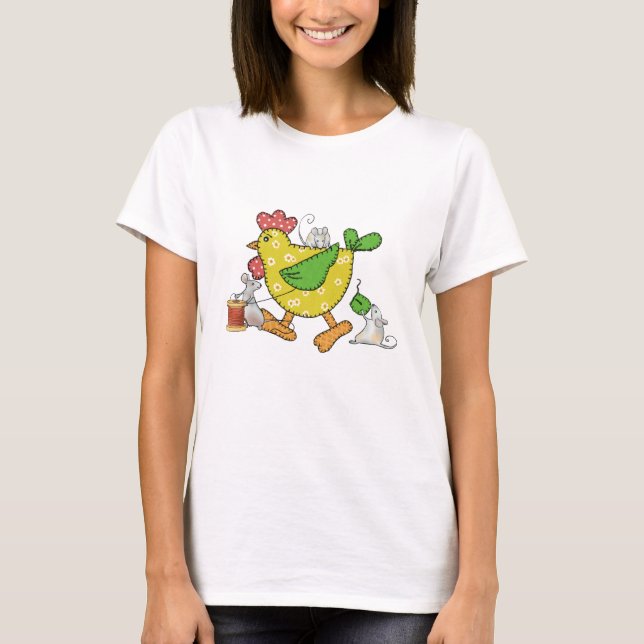 Huhn nähen t shirt (Framsida)
