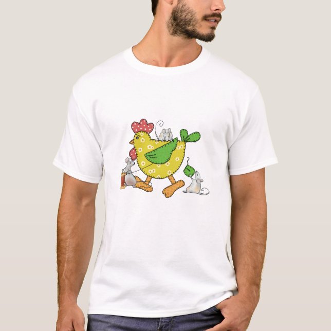 Huhn nähen t shirt (Framsida)