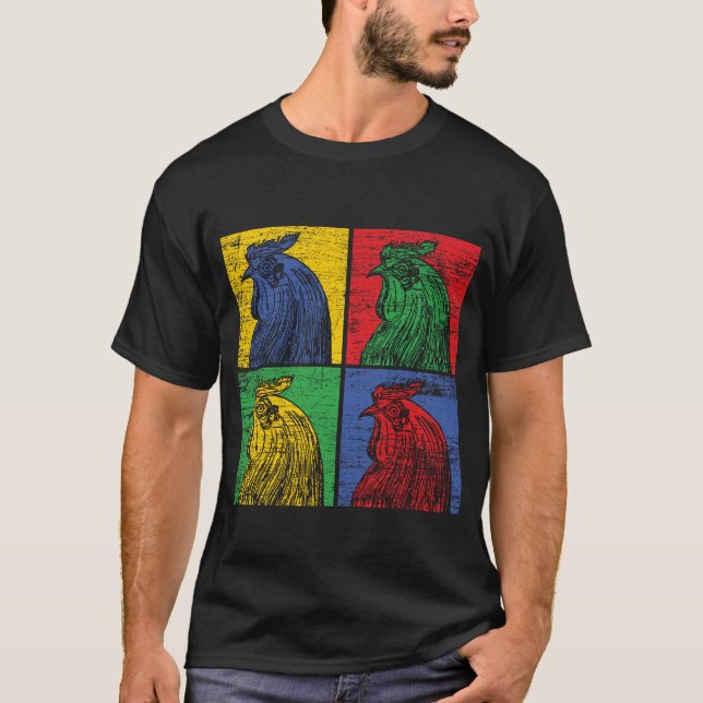 Huhn Popart T Shirt (Framsida)