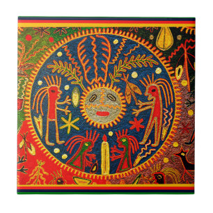 Huichol fertilitetsritual kakelplatta
