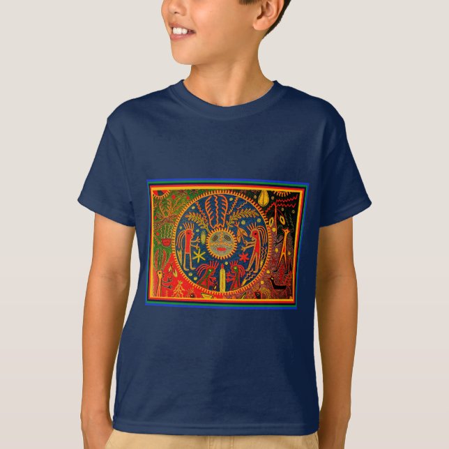 Huichol fertilitetsritual tee shirt (Framsida)