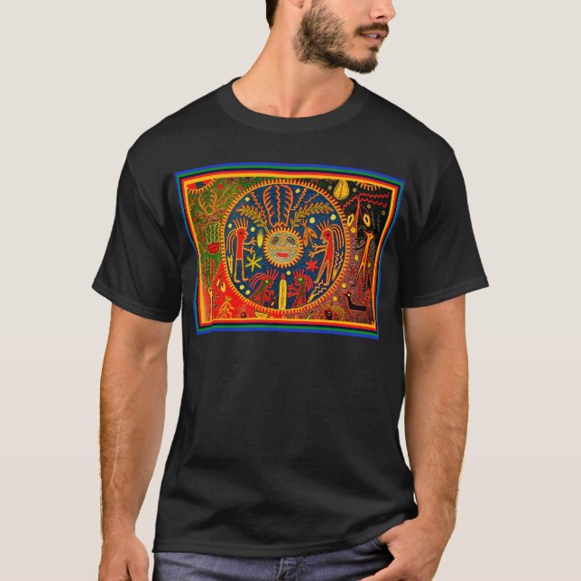 Huichol fertilitetsritual tee shirt (Framsida)