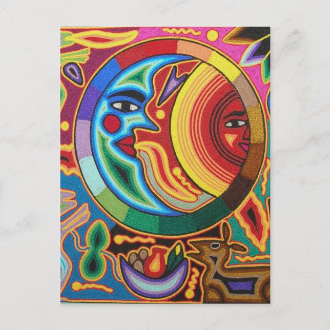 Huichol String Art från Mexiko Vykort (Framsida)