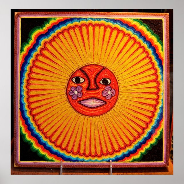 Huichol String Art,Mexiko Large Photo på Canvas Poster (Framsidan)