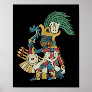 Huitzilopochtli Aztec Gud Aztec Mythology Mayan Su Poster